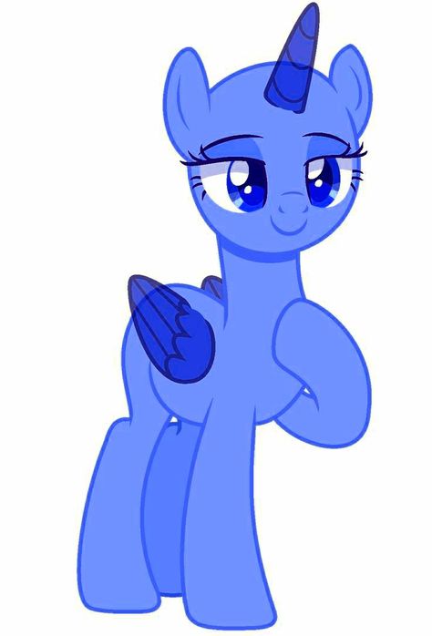 Mlp Base Front View, Mlp Oc Hair, Mlp Hair Base, Pony Poses, My Little Pony Oc Base, Pony Base, My Little Pony Base, Mlp Bases, Mlp Unicorn