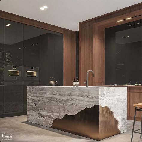 THE STONE ISLAND :: Behance Island Counter Design, Island Kitchen Ideas Modern Luxury, Stone Island Kitchen, Island Kitchen Ideas Modern, Hotel Suite Bedroom, Island Kitchen Ideas, Stone Kitchen Island, Kitchen Island Counter, Island Counter