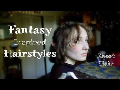 (2105) Fantasy Inspired Hairstyles for Short Hair - YouTube Hairstyle Ideas Drawing, Fantasy Hairstyle, Elvish Hairstyles, Fantasy Hairstyles, Hairstyles Female, Inspired Hairstyles, Fantasy Hair, Hairstyles For Short Hair, Fantasy Aesthetic