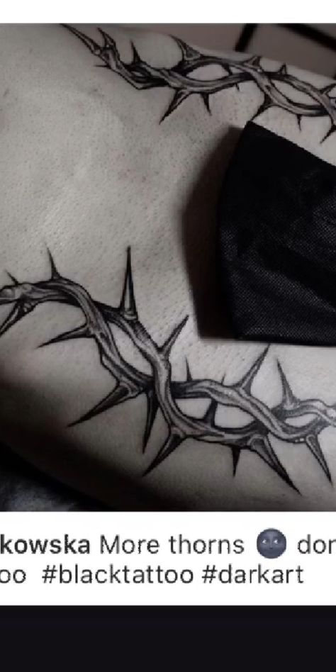 Thorn Tattoo, Wrap Around Tattoo, Hip Tattoos Women, Vine Tattoos, Crown Of Thorns, Hip Tattoo, Neck Tattoo, Female Art, Geometric Tattoo