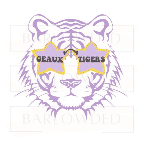 Lsu Svg Files Cricut, Lsu Embroidery Designs, Lsu Aesthetic Wallpaper, Lsu Birthday Party, Lsu Prints, Lsu Svg, Lsu Aesthetic, Lsu Sorority, Lsu Gymnastics