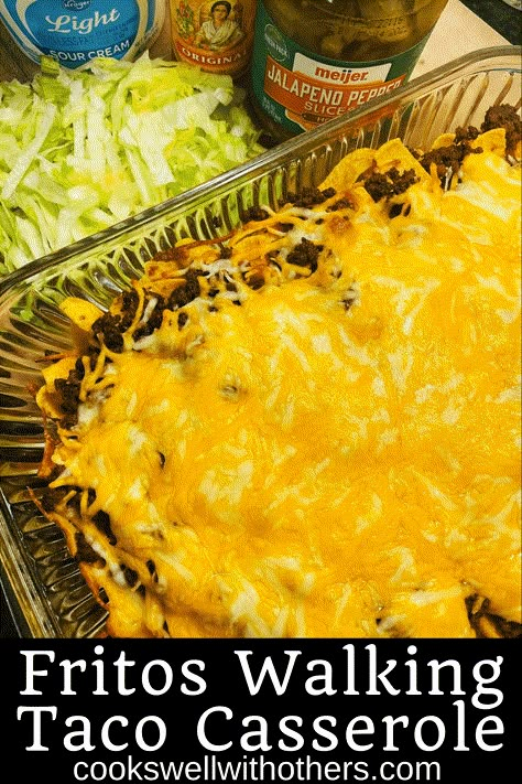 Fritos Walking Taco Casserole - Cooks Well With Others Doritos Recipes, Walking Taco Casserole, Walking Taco, Walking Tacos, Mexican Casserole, Taco Casserole, Dinner With Ground Beef, Mexican Food Recipes Easy, Recipe Community