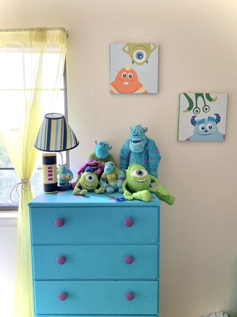 Inside Out Nursery, Monsters Inc Room Decor, Disney Nursery Boy, Monsters Inc Bedroom, Monsters Inc Room, Pixar Nursery, Monsters Inc Nursery, Disney Baby Rooms, Disney Themed Rooms