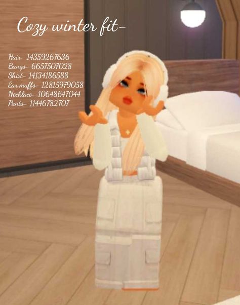 Berry Ave./ Bloxburg! Cosy Winter Outfits, Code Brookhaven, Codes Bloxburg, Code Roblox, Roblox Code, Cosy Winter, Berry Ave, Winter Fit, Roblox Codes