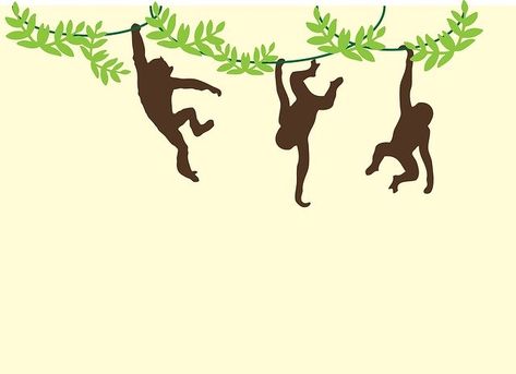 Free Image on Pixabay - Monkeys, Swinging, Hanging, Vines Tail Tattoo, Monkeys, Stock Illustration