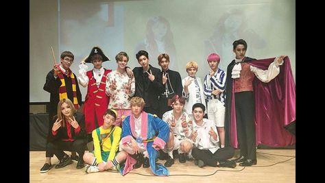 Seventeen in their Halloween costumes Choi Hansol, Seventeen Debut, Halloween 2015, Seventeen Wallpapers, Star Show, K Pop Star, Pledis 17, Halloween Wallpaper, Going Crazy