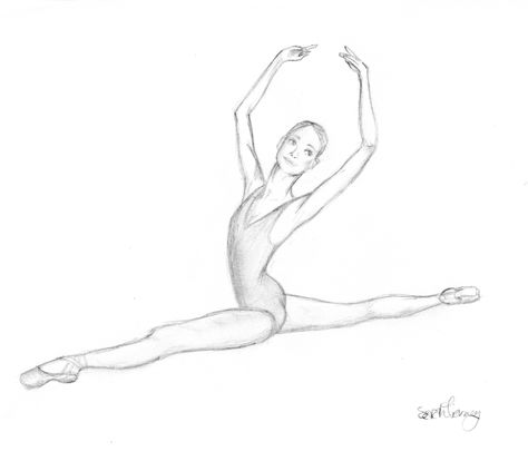 Splits Drawing, Split Drawings, Drawings Of Dancers, Dancer Drawing, Ballet Drawings, Ballerina Drawing, Drawing Anatomy, Drawing Architecture, Dancing Drawings