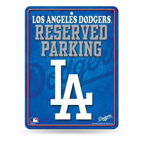 Rico Los Angeles Dodgers Metal Parking Sign, As Shown Reserved Parking Signs, La Sign, Los Angeles Dodgers Logo, Nba Merchandise, Parking Sign, Dodgers Fan, Embossed Metal, Parking Signs, Los Angeles Angels