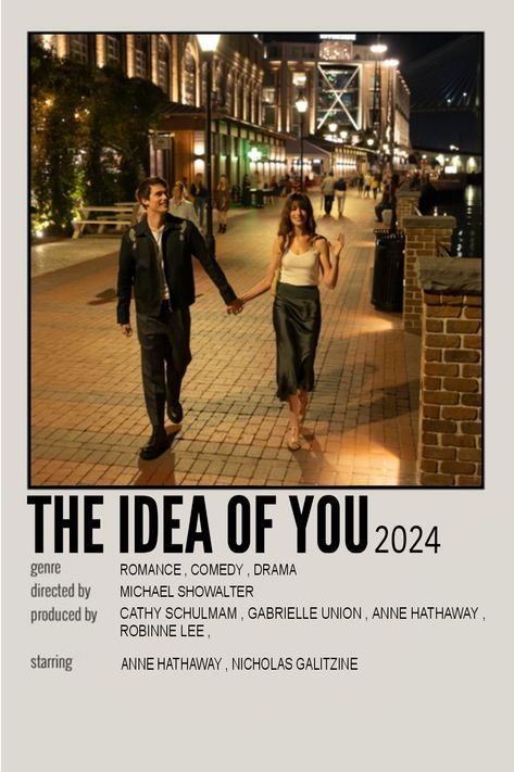 The Idea Of You Movie Poster, Romance Movies Poster, The Idea Of You Movie 2024, Rom Com Movie Posters, The Idea Of You Movie, The Idea Of You, Romantic English Movies, Top Romantic Movies, Lauren Core