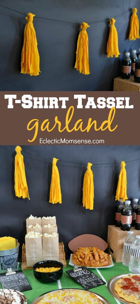 t-shirt tassel garland Graduation Congratulations Message, Tassel Garland Diy, Congratulations Message, Diy Tassel Garland, Graduation Congratulations, Garland Diy, Diy T Shirt, Diy Baby Gifts, Winter Birthday