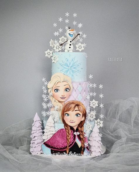 Frozen Number 4, Frozen Castle Printable, Elsa And Anna Cake, Frozen Birthday Party Cake, Pastel Frozen, Frozen Themed Birthday Cake, Frozen Birthday Party Decorations, Birthday Party Checklist, Cake Designs For Girl