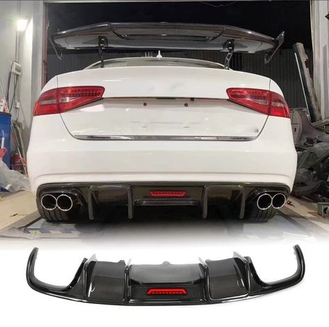 PRICES MAY VARY. ⭐【Custom Fitment】:This Carbon Fiber Rear Bumper Lip Fits for Audi A4 B8.5 Base Standard Sedan 4-Door 2013 2014 2015 2016. ⭐【High Quality Material & Durable】:This Rear Diffuser for Audi A4 is made of Carbon Fiber, a material that is popular in high techs,featuring high stiffness,high tensile strength,light weight,and high-temperature tolerance. ⭐【Professional Installation】:The Rear Bumper Diffuser is installed by self-tapping screws,highly recommended professional installation. ⭐ Audi A4 2015, Audi A4 B8, Lower Lip, Performance Cars, Factory Outlet, Audi A4, High Temperature, Replacement Parts, Carbon Fiber