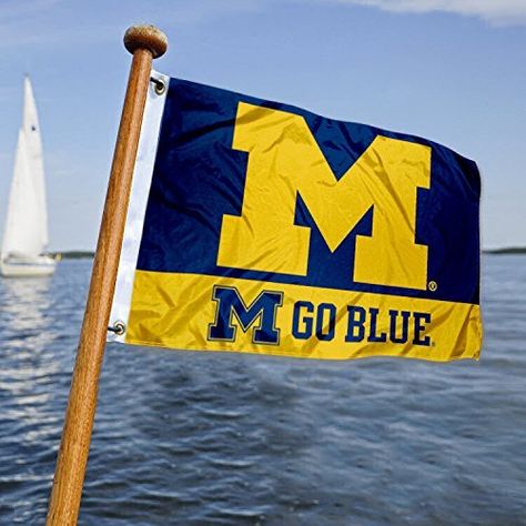 Michigan Flag, Boat Flags, College Flags, Nautical Flag, Mini Flag, Nautical Flags, Michigan Football, Mini Flags, College Logo