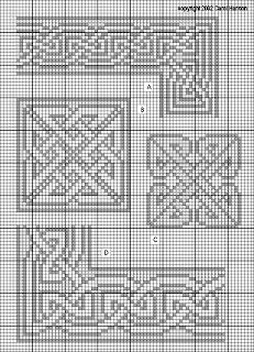 Brain Clutter: Celtic goodies #1 Fun Embroidery, Celtic Cross Stitch, Embroidery Tips, Blackwork Patterns, Blackwork Embroidery, Celtic Patterns, Cross Stitch Borders, Needlework Patterns, Crochet Borders