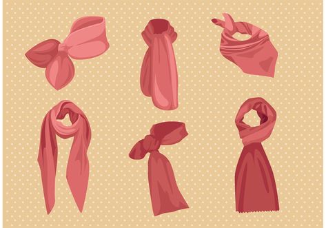 Free Neck Scarves Vector Art - (21 Free Downloads) Scarves Drawing, Scarves Illustration, Red Neck Scarf, Scarf Vector, Scarf Drawing, Ocean Ideas, Neck Drawing, Fancy Scarf, Colored Pencil Tutorial