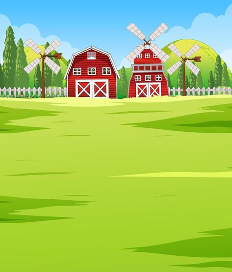 Farm Cartoon Background, Farm Drawing Landscape, Farm Drawing Easy, Farm Theme Preschool Activities, Farm Drawing, Farm Picture, Cute Background Pictures, Farm Background, Farm Cartoon