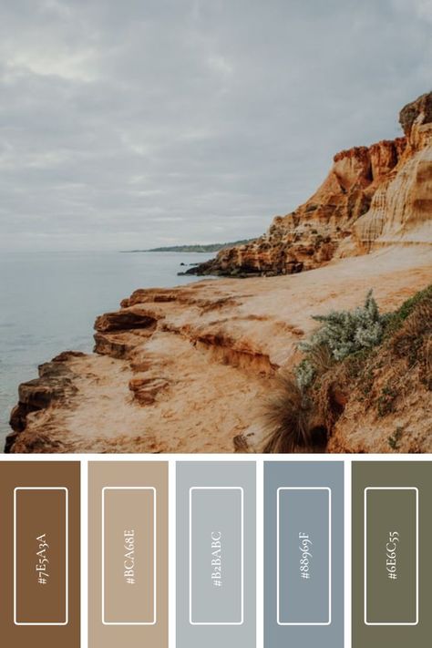 Colour That Goes With Blue, Home Color Palette Earth Tones, Nature Colour Palette Earth Tones, Earth Blue Color Palette, Earthy Colour Palette Earth Tones, Earthy Blue Kitchen, Blue And Earth Tones Bedroom, European Colour Palette, Modern Beach Color Palette