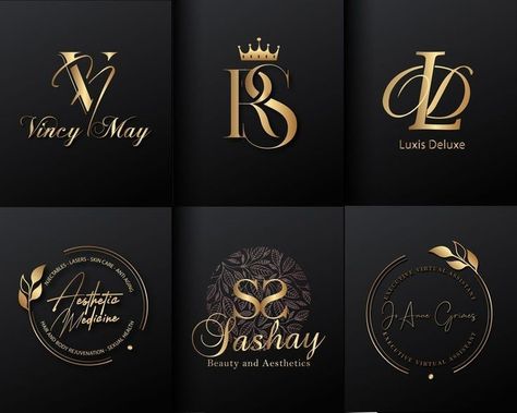 Etsy Logo Aesthetic, Best Logo Design Creative, X Logo Design Letter, Luxury Logo Design Gold, Modern Luxury Logo Design, Golden Logo Design, Make Up Logo, Logo Fotografie, Logo Lashes