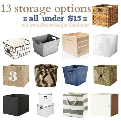 13 storage options for the kallax/expedit system from ikea! Cube Ikea, Ikea Storage Bins, Ikea Cubes, Cube Storage Baskets, Etagere Cube, Ikea Expedit, Small Bookshelf, Kallax Ikea, Ikea Storage