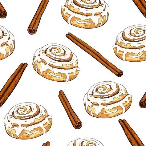 Cinnamon Rolls Drawing, Japanese Candles, Engagement Photo Props, Desserts Drawing, Beverage Poster, Sweet Corner, Dessert Packaging, Mini Cakes Birthday, Food Illustration Art