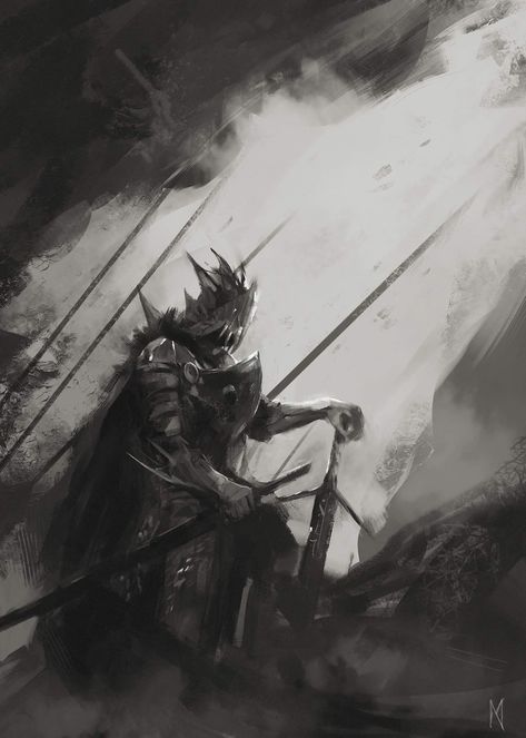 Weekend Sketch, Fallen King, Sci Fi Character Art, Painting Practice, The Dark One, Speculative Fiction, Fantasy Story, Fantasy Armor, Medieval Fantasy