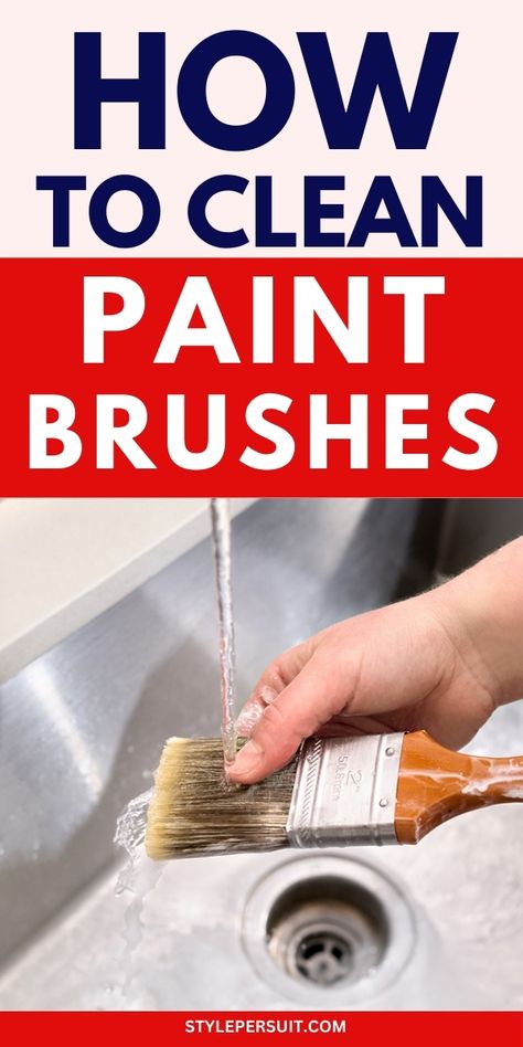 How to Clean Paint Brushes Paint Brush Cleaning Hacks, How To Clean Paint Brushes, Remove Ink From Leather, How To Clean Brushes Paint, How To Clean Old Paint Brushes, How To Clean Paint Brushes Acrylics, Clean Paint Brushes, How To Clean Artist Paint Brushes, Diy Stain Remover