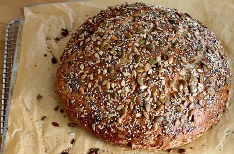 Dakota Bread -- a Cook's Country multigrain bread [] recipe via cupofsugarpinchofsalt Dakota Bread, Multigrain Bread Recipe, Cooks Country Recipes, Multi Grain Bread, Multigrain Bread, Country Recipes, Yeast Bread, Multigrain, Easy Bread Recipes