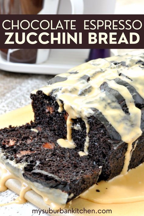 The best mornings come with a cup of coffee and a slice of chocolate espresso zucchini bread. Not only is it super simple to make but it lasts for days. Plus, the hint of espresso makes the dark chocolate flavors so much deeper and richer so you won’t even realize you are eating vegetables too! | zucchini bread recipes | zucchini bread healthy | chocolate zucchini bread recipes | chocolate zucchini bread with espresso | espresso zucchini bread | easy chocolate zucchini bread | zucchini recipes Chocolate Pumpkin Spice Zucchini Bread, Copycat Starbucks Zucchini Bread, Chocolate Zucchini Bread Recipes, Bread Recipes Chocolate, Zucchini Bread Recipes Chocolate, Zucchini Bread Easy, Healthy Chocolate Zucchini Bread, Pumpkin Zucchini Bread, Homemade Bread Loaf