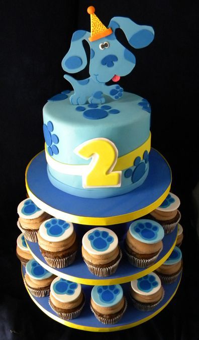 Γενέθλια Mickey Mouse, Blue's Clues Birthday Party, Second Birthday Cakes, Clue Party, Blue Birthday Parties, 2nd Birthday Party Themes, Blues Clues, Blue Birthday, 1st Birthday Cake