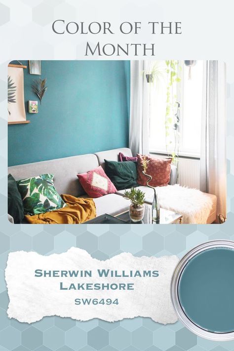 Lakeshore Paint Color, Quench Blue Sherwin Williams, Sherwin Williams Aquarium, Rainwashed Sherwin Williams Living Room, Sherwin Williams Lakeside Paint Color, Lakeshore Sherwin Williams, Sherwin Williams Lakeshore, Outside Paint Colors, Rainwashed Sherwin Williams