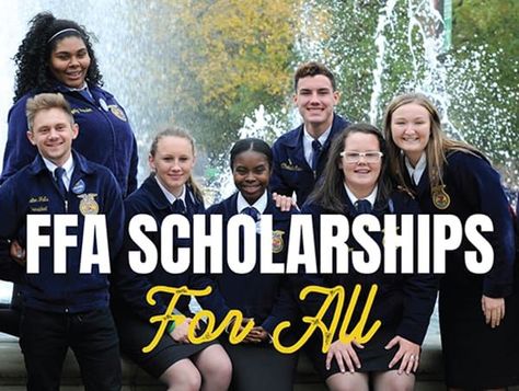 Through the National FFA Foundation, businesses and individuals support scholarships that are awarded to students with a wide variety of higher education plans and career goals. Whether you are planning on attending a specialized training program or seeking a four-year degree, the National FFA Scholarship Program has opportunities for all. Ffa Senior Gifts, Agriculture Scholarships, Student Scholarships, Senior Gifts, Scholarships For College, College Prep, Ffa, Training Program, Career Goals