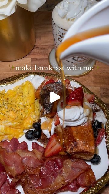 Lawanna on Instagram: "Make Breakfast With Me ✨

@kingshawaiian French Toast Bites! These were yummy 😋 

#breakfast #breakfastideas #brunch #frenchtoast #breakfasttime #breakfastinspo #kingshawaiian #makebreakfastwithme #cooking #foodie #bacon #eggs #coffee #cookwithme 

Do you eat breakfast? I’m more of a brunch type person , I don’t like to eat early!" Family Breakfast Aesthetic, Romantic Breakfast Ideas, Big Breakfast Ideas, Breakfast Ideas French Toast, Pancake Breakfast Ideas, Breakfast For Him, Breakfast Menu Ideas, Bagel French Toast, Breakfast In Bed Ideas