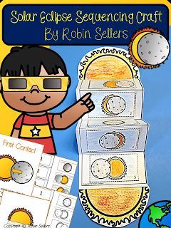 2017 Solar Eclipse Sequencing Craft. There is a free eclipse warning poster in the preview. Solar Eclipse Model, Eclipse Facts, Eclipse Book, Solar Eclipse Activity, Solar And Lunar Eclipse, Eclipse Party, Eclipses Art, Solar Eclipse 2017, Lap Book