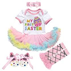 22 Easter Basket Ideas for Babies Under 1 First Easter Outfit, Easter Tutu, Easter Romper, Easter Outfit For Girls, My First Easter, Headband Outfit