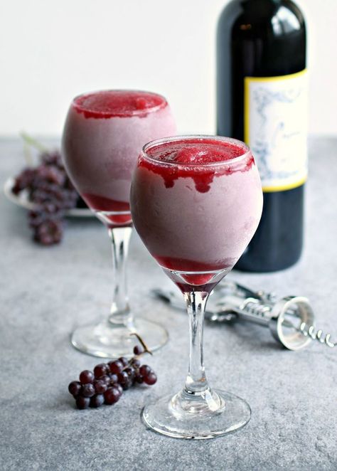 Strawberry Red Wine Slushies Lemonade Beyonce, Wine Slushie Recipe, Wine Slush, Wine Slushies, Strawberry Cocktails, Slushie Recipe, Wine Slushie, Specialty Drinks, Liquor Drinks