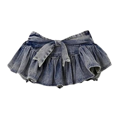 Ultra short pleated jean skirt - W27 / Blue Summer Gyaru, Denim Ruffle Skirt, Y2k Denim Skirt, Trendy Denim Jacket, Fit Y2k, Japanese Y2k, Mini Jeans, Ruffles Skirt, Pleated Denim Skirt