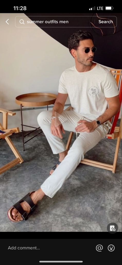 Mens Birkenstocks Outfit, Italian Summer Outfits Men, Birkenstock Outfit Men, Vacation Outfits Men, Adrette Outfits, Italian Summer Outfits, Birkenstock Outfit, Mens Summer Outfits, Mens Trendy Outfits