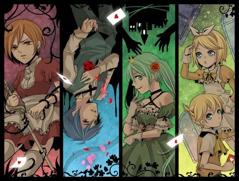 Servant Of Evil, Human Sacrifice, Kagamine Rin And Len, Miku Chan, Alice In Wonderland Theme, Evil Anime, Anime Wall Art, Comic Page, Hello My Name Is