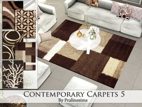 The Sims Resource - Contemporary Carpets 5 Sims 4 Tsr, Die Sims 4, Muebles Sims 4 Cc, Play Sims 4, Sims Packs, Contemporary Carpet, Sims 4 Bedroom, The Sims 4 Packs, Sims 4 Children