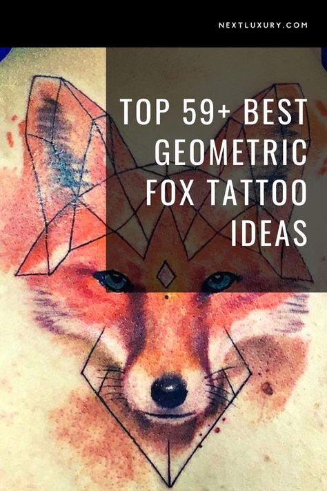 Fox Tattoo Design Men, Origami Fox Tattoo, Fox Geometric Tattoo, Fox Tattoo Men, Fox Tattoo Ideas, Geometric Fox Head, Arrow Tattoos For Women, Flower Of Life Tattoo, Fox Tattoo Design