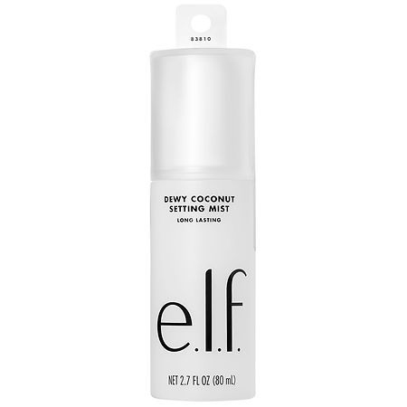 Achieve a healthy-looking glow with this coconut-infused makeup setting spray. Our Dewy Setting Mist helps give your makeup lasting power while coconut is known to hydrate and condition the skin. Use it to set your makeup, or use throughout the day for a refreshing burst of coconut. Made in China Coconut Setting Spray, Elf Dewy Setting Mist Coconut, Glow Setting Spray, Elf Setting Mist, Setting Spray Aesthetic, Setting Spray Drugstore, Finishing Spray Makeup, Elf Setting Spray, Summer Makeup Products