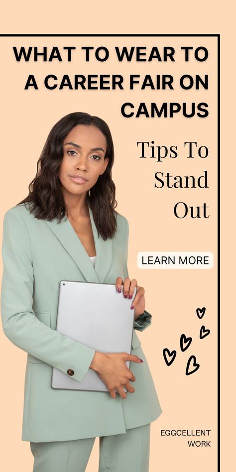 Many things go through your mind during a job search, including what to wear to a career fair on campus. How you present yourself is just as important as what is on your resume and how you answer questions. The perfect job fair wardrobe does not require you to spend lots of money. You may need to beg, borrow or buy. Just make sure the first impression you make on prospective employers is a positive one. Career Fair Outfit College, Job Fair Outfit Women, College And Career Fair Ideas, Job Fair Outfit, Career Fair Outfit, Career Day Outfits, How To Find A Career That Fits You, How To Decide On A Career, What Career Is Right For Me