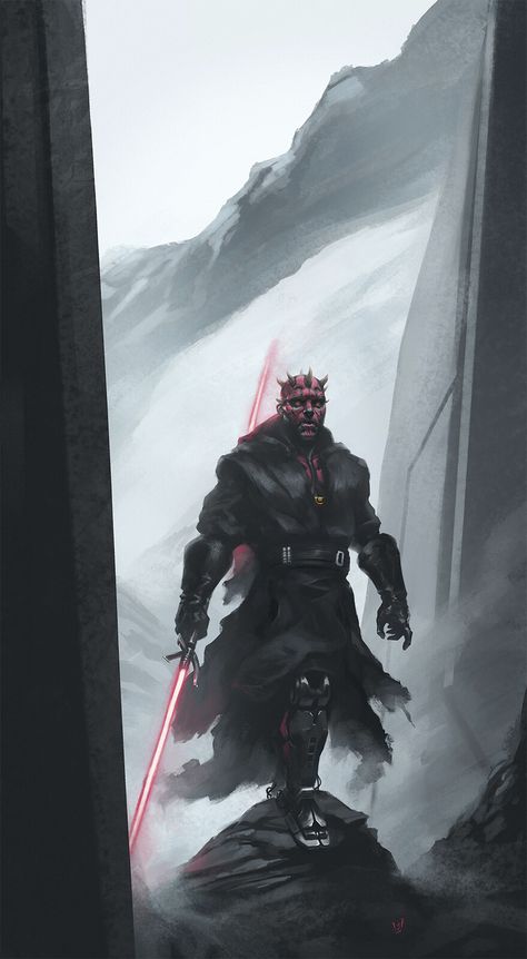 Darth Maul Concept Art, Darth Maul Fan Art, Dark Maul, Samurai Concept, Star Wars Illustration, Star Wars Background, Star Wars Sith, Jedi Sith, Dark Side Star Wars