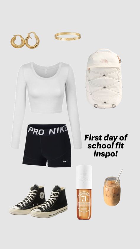 first day of school outfit!!!! #outfitinspo First Day Of 6th Grade Outfits, High School Outfits Freshman, 7th Grade Girls, 6th Grade Outfits, First Day Of School Outfits, First Day Of School Fits, Outfits Highschool, School Outfits Highschool, High School Outfits