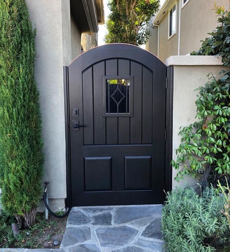 Garden Passages (@gardenpassages) • Instagram photos and videos Side Gate, House Planning, Side Gates, Wood Gate, Shed Homes, Raised Panel, Decorative Metal, Metal Decor, Exterior Design