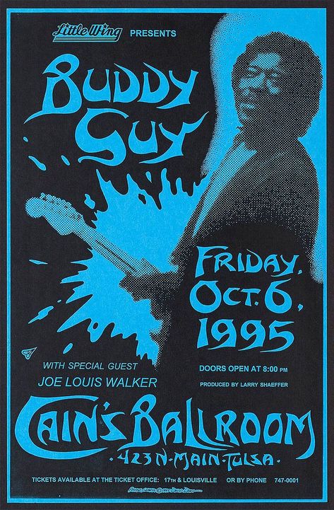 Buddy Guy 1995 Tulsa Buddy Guy Poster, Joe Louis, Buddy Guy, Vintage Concert Posters, Blues Artists, Abstract Pattern Design, Music Concert, Rock Posters, Band Posters