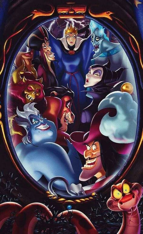 Evil Disney, Animation Disney, Images Disney, Dark Disney, Disney Villains Art, Walt Disney Animation, Disney Favorites, Pinturas Disney, Disney Tattoos