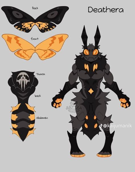 MBD Moth Character, Anthro Moth, Dog Design Art, Fursona Ideas, Kaiju Paradise, Alien Character, Kaiju Art, Alien Art, Izu