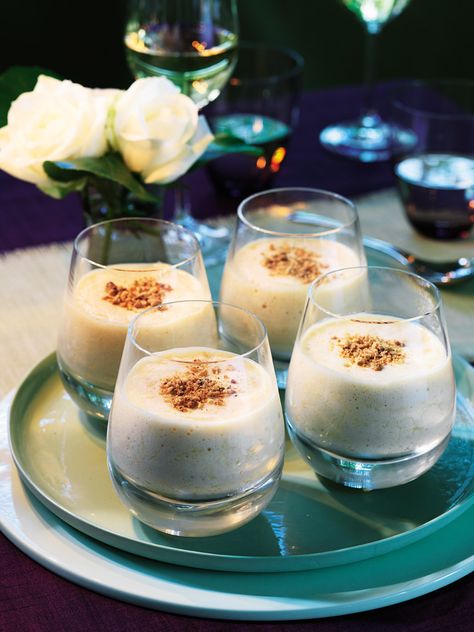 Zabaglione is a light, foamy Italian dessert recipe made by whisking eggs yolks, Marsala wine and sugar. Zabaglione Recipe, Amaretti Biscuits, Italian Recipes Dessert, Pumpkin Sauce, Italian Dessert, Marsala Wine, Delicious Magazine, Small Meals, Italian Desserts