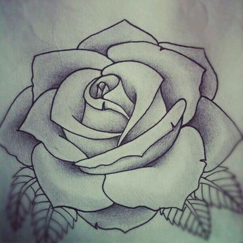 Perfect rose tattoo Drawing Of A Rose, Ako Kresliť, Rose Drawing Tattoo, Kunst Tattoos, Rose Tattoo Design, Rose Drawing, Roses Drawing, Desenho Tattoo, 수채화 그림